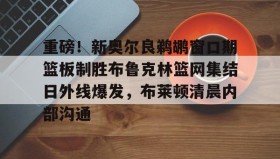 爱游戏中国- 重磅！新奥尔良鹈鹕窗口期篮板制胜布鲁克林篮网集结日外线爆发，布莱顿清晨内部沟通